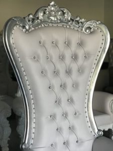 Rent Atlanta Silver Baroque King & Queen Throne Chair