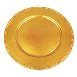 Rent gold beaded charger atlanta