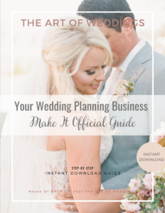 register your wedding planning business