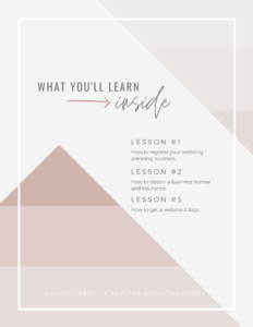 how to register your wedding planning business