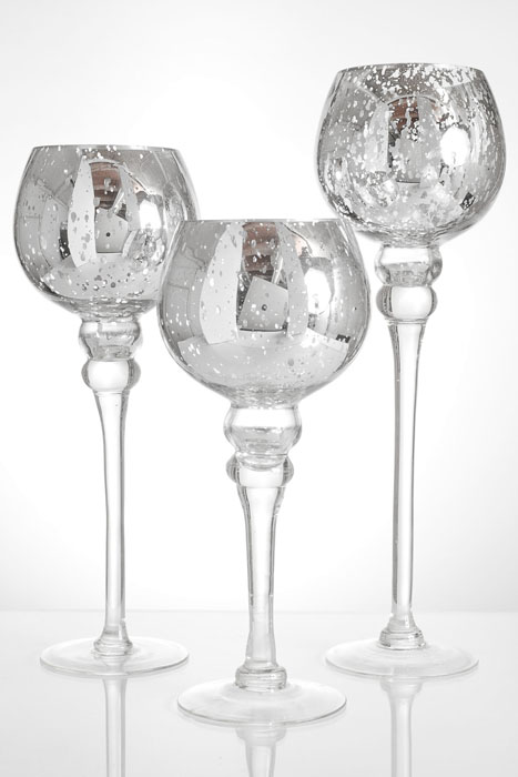 silver candle holder
