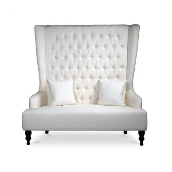 White Bride and Groom Sweetheart Table Settee Loveseat Atlanta