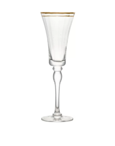 Bella Gold Rim Champagne Glass