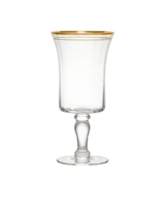 Bella Gold Rim Water Glass