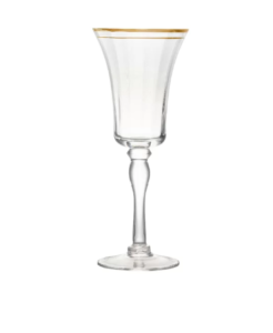 Bella Wine Gold Rim Wine Glass