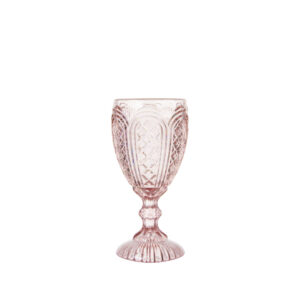 rent atlanta pink blush Classic Vintage Colored Glass Goblet