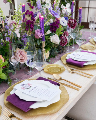 rent purple Velvet Napkin atlanta